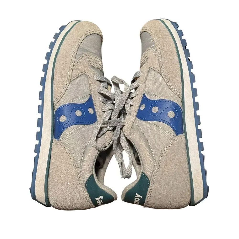 Saucony Jazz Low Pro Blue Gray Sneakers Mens Size 5 Classic Retro Running Shoes